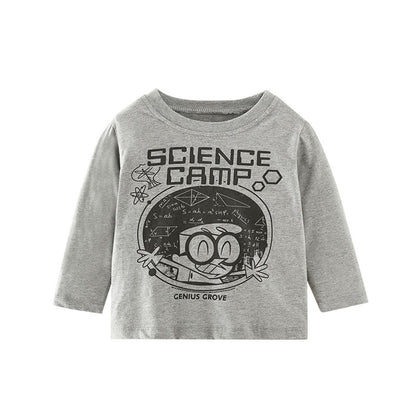 Baby Boy Cartoon Print Pattern Soft Cotton Pullover Shirt