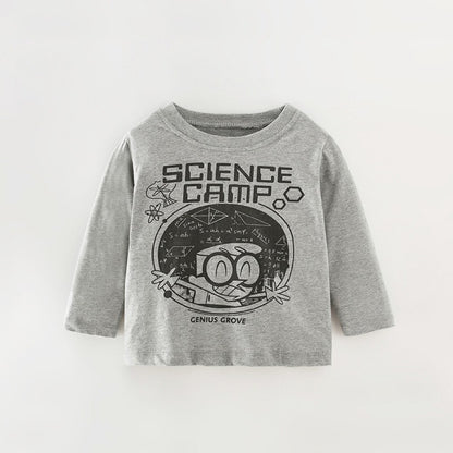 Baby Boy Cartoon Print Pattern Soft Cotton Pullover Shirt