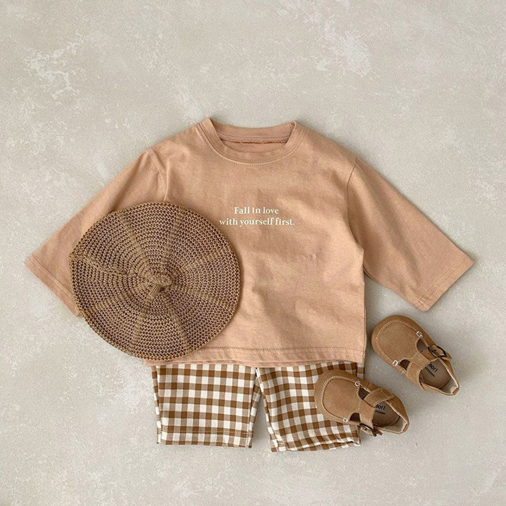 Baby Slogan Print Pattern Pullover Loose Long Sleeve Shirt