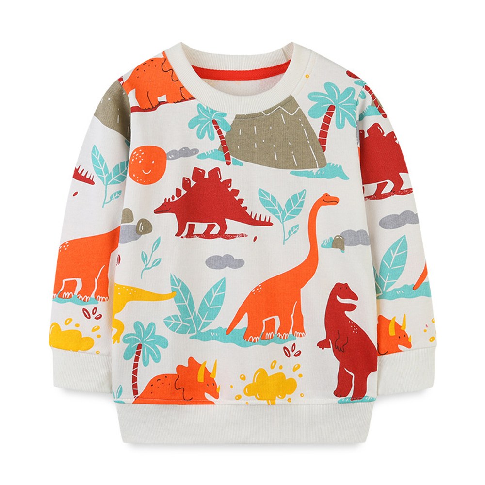 Baby Boy Cartoon Dinosaur Pattern Lastest Kids Hoodies