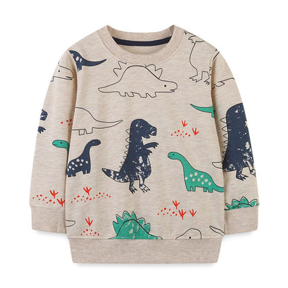 Baby Boy Cartoon Dinosaur Pattern Lastest Kids Hoodies