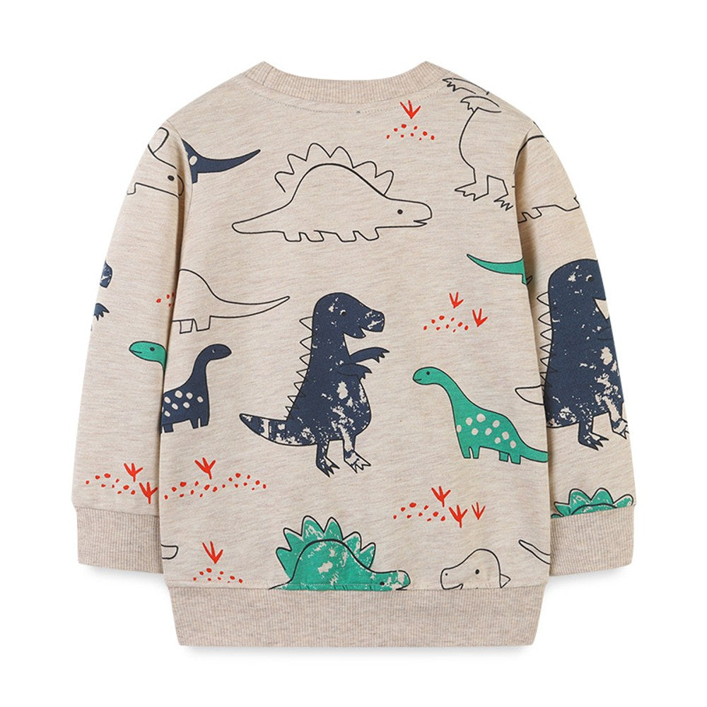 Baby Boy Cartoon Dinosaur Pattern Lastest Kids Hoodies