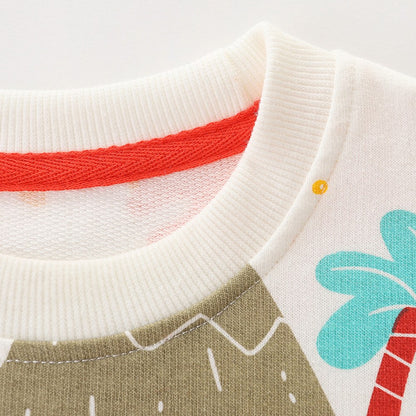 Baby Boy Cartoon Dinosaur Pattern Lastest Kids Hoodies