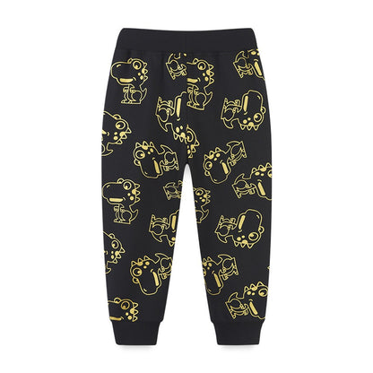 Baby Boy Cartoon Dinosaur Print Pattern Soft Cotton Sport Style Pants
