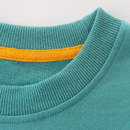 Baby Boy Rainbow Print Pattern Long Sleeve Pullover Hoodie