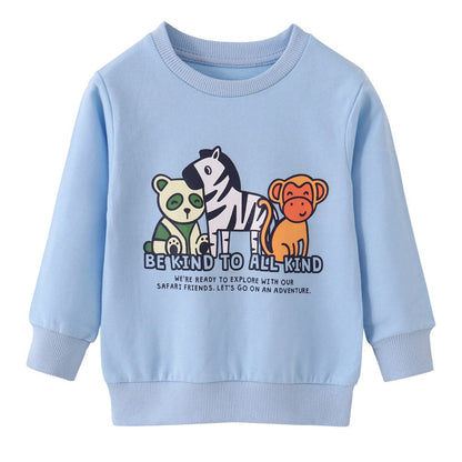 Baby Boy Cartoon Animal Print Pattern Cute Hoodie