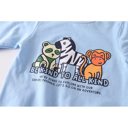 Baby Boy Cartoon Animal Print Pattern Cute Hoodie