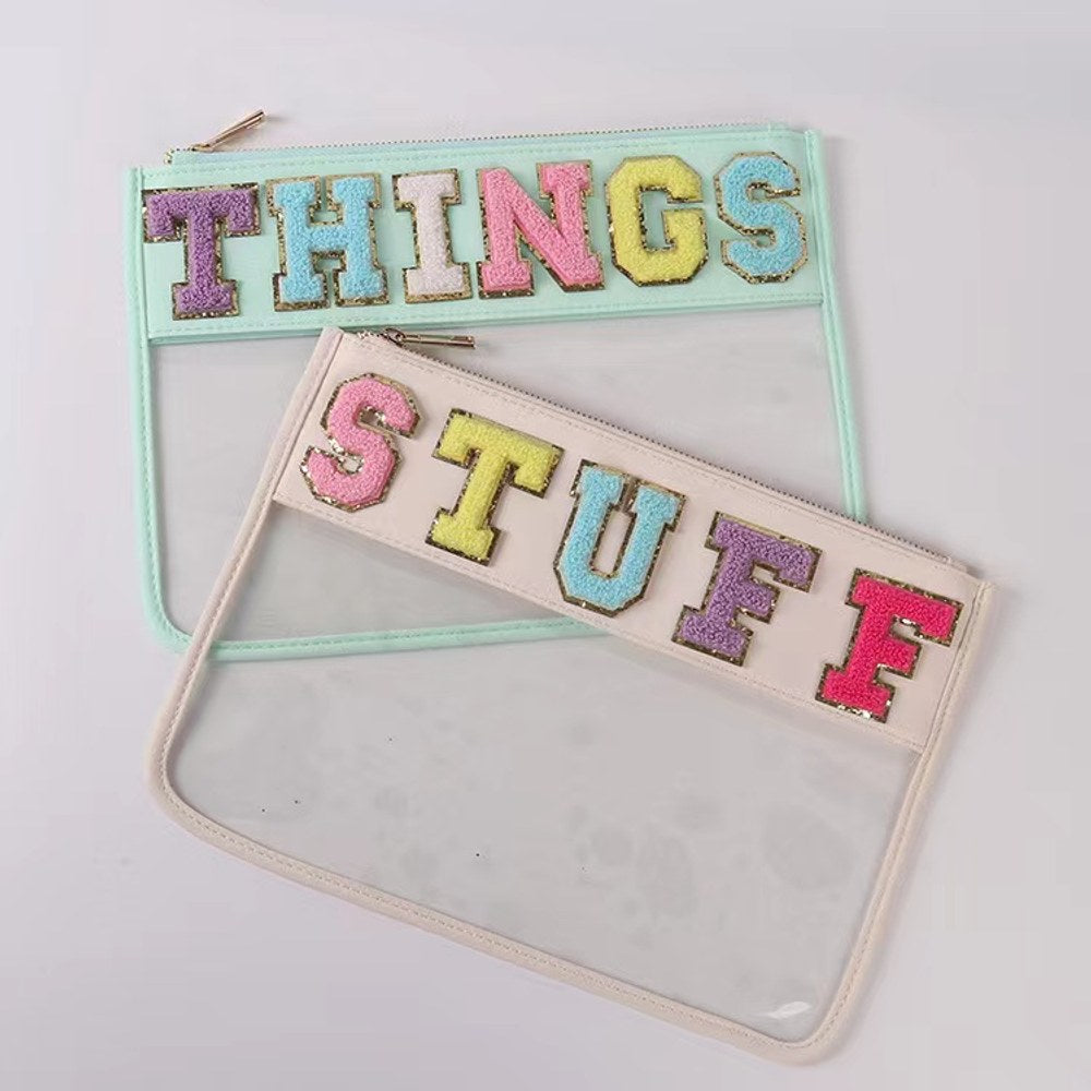 Candy Color English Alphabet Towel Embroidery Patch Sticker Embroidery Cloth Sticker 1Set=24Pieces