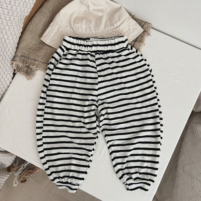 Baby Striped Pattern Loose Cotton Comfortable Pants