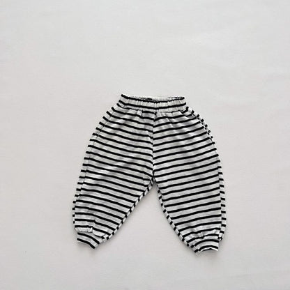 Baby Striped Pattern Loose Cotton Comfortable Pants