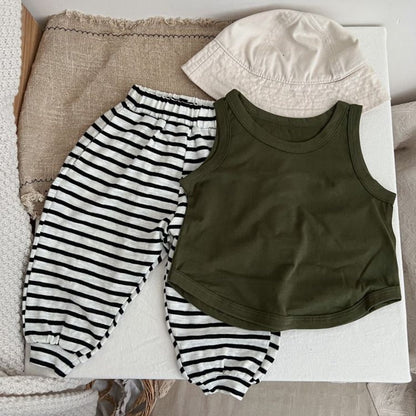 Baby Striped Pattern Loose Cotton Comfortable Pants
