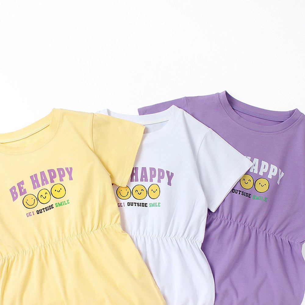 Baby Cartoon Print Pattern Simple Style Casual Dress