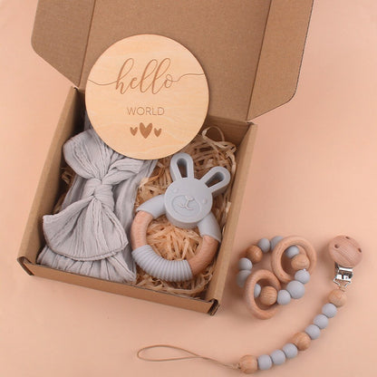 Children Baby Beechwood Silicone 5-Piece Sets