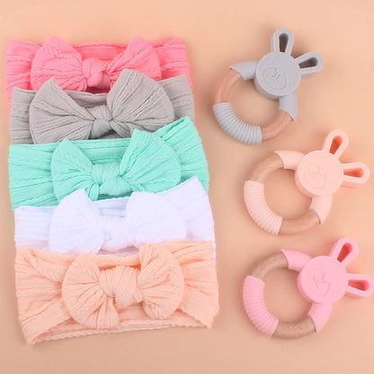 Children Baby Beechwood Silicone 5-Piece Sets