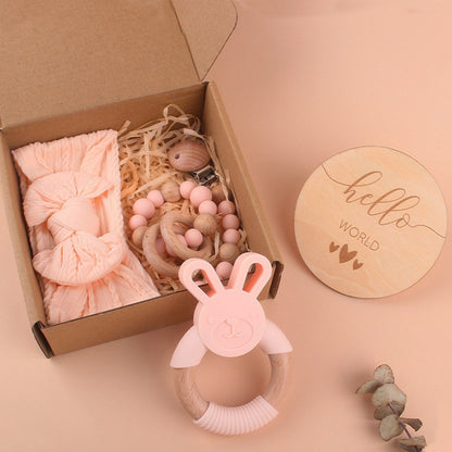 Children Baby Beechwood Silicone 5-Piece Sets