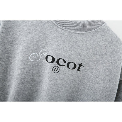 Unisex Crew Neck Teddy Bear Printing Long Sleeves Top Pullover