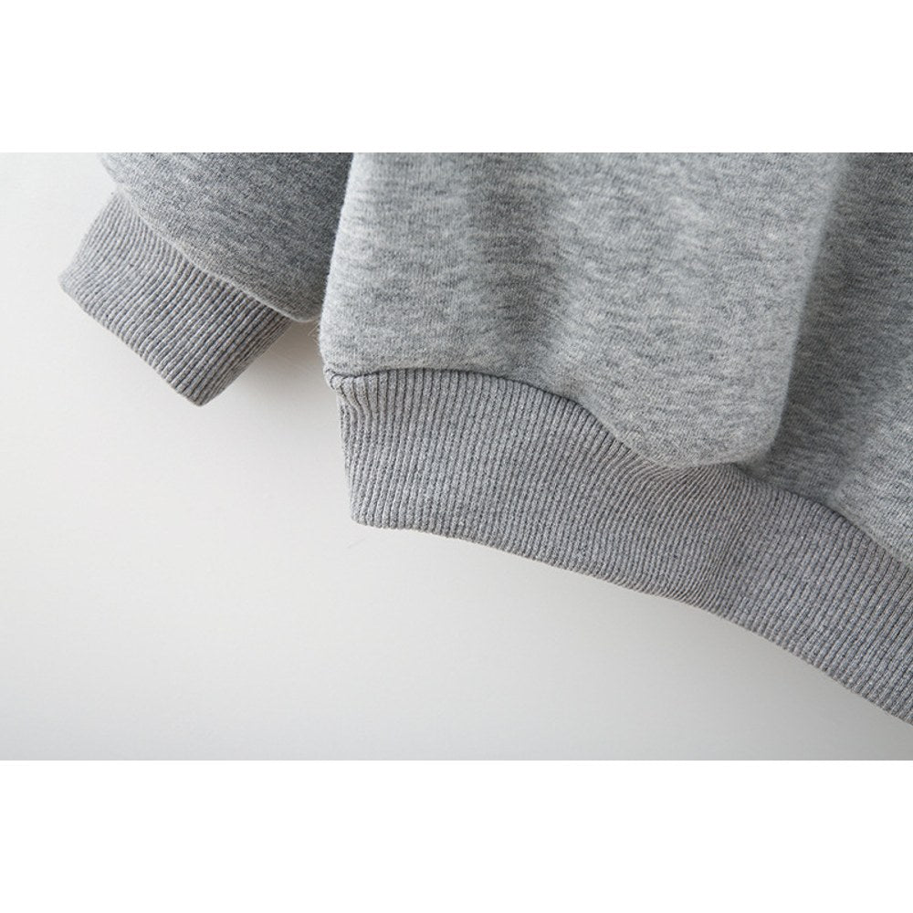 Unisex Crew Neck Teddy Bear Printing Long Sleeves Top Pullover