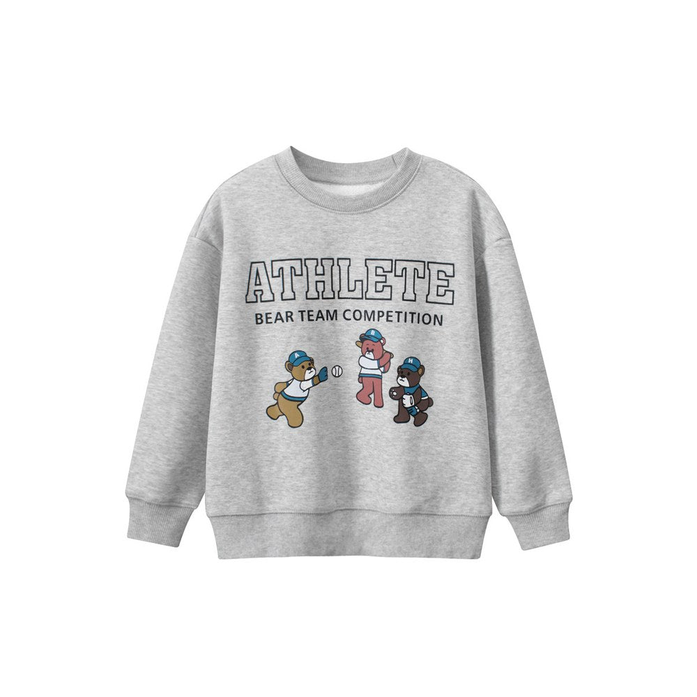 Kids Boys and Girls Cartoon Logo Printing Long Sleeve Pullover Sweatshirt