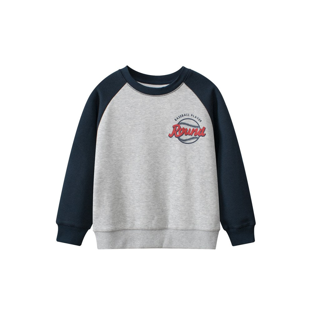 Kids Boys and Girls Cartoon Logo Printing Long Sleeve Pullover Sweatshirt