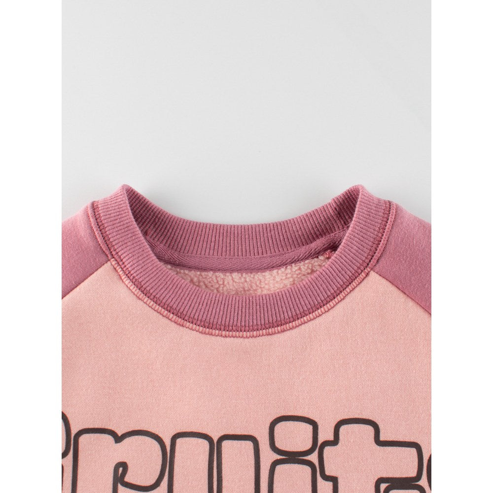 Kids Boys and Girls Cartoon Logo Printing Long Sleeve Pullover Sweatshirt