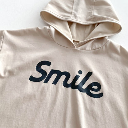 Baby Kids Boys Letters Pattern Short Sleeves Hoodie and Solid Color Shorts 2-Piece Casual Clothing Set