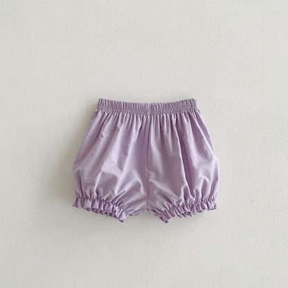 Baby Kids Girls Sleeveless Top and Solid Color Shorts 2-Piece Clothing Set