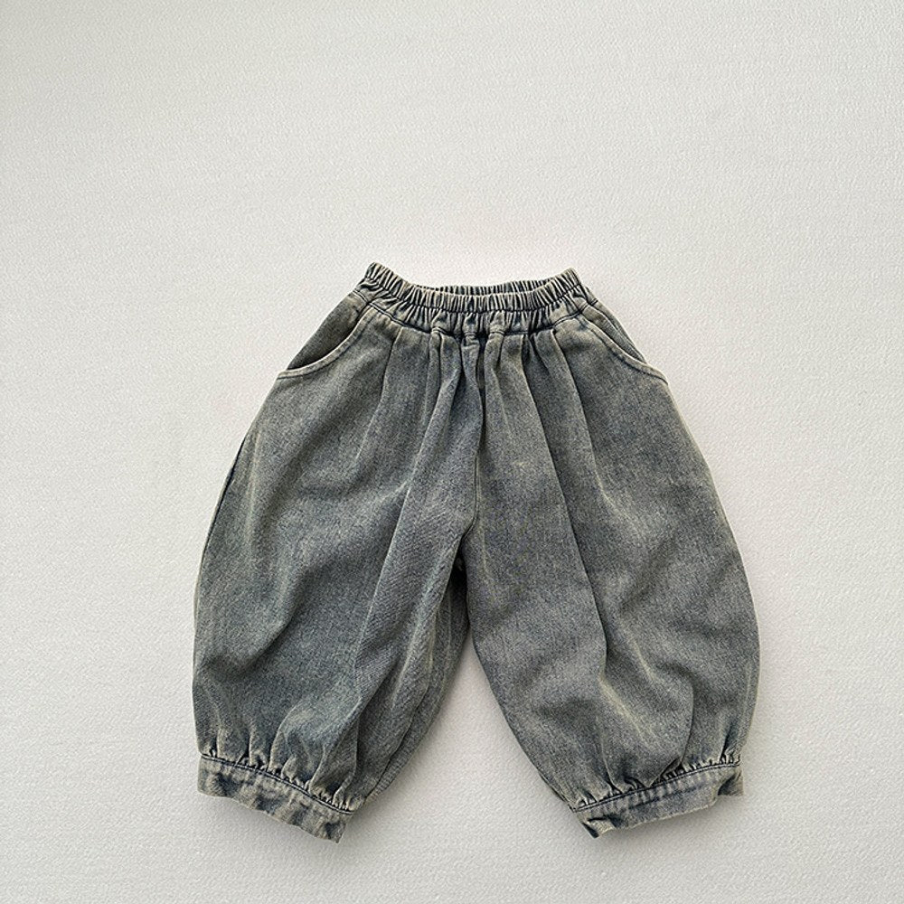Unisex Versatile Wide-Leg Light Wash Vintage Denim Jeans