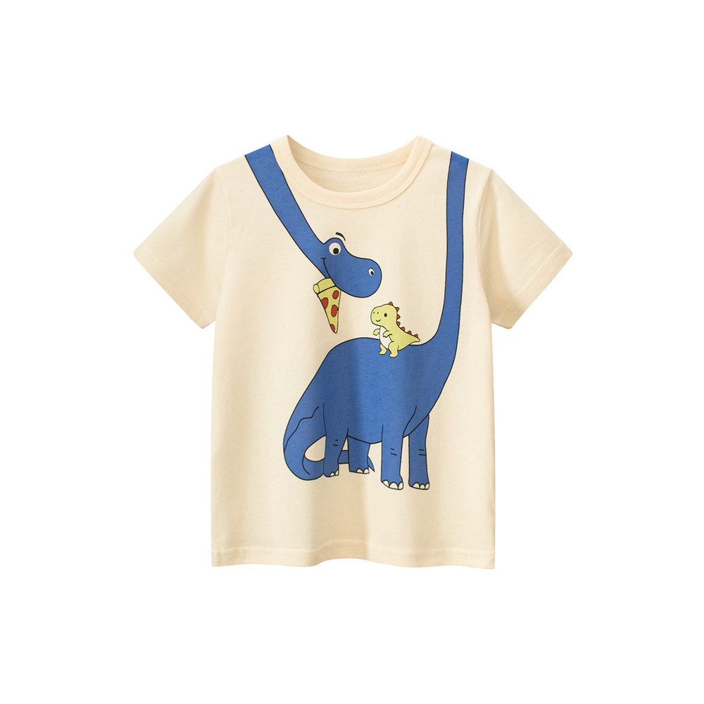 Boys' Cartoon Dinosaurs Pattern T-shirt in European and American Style