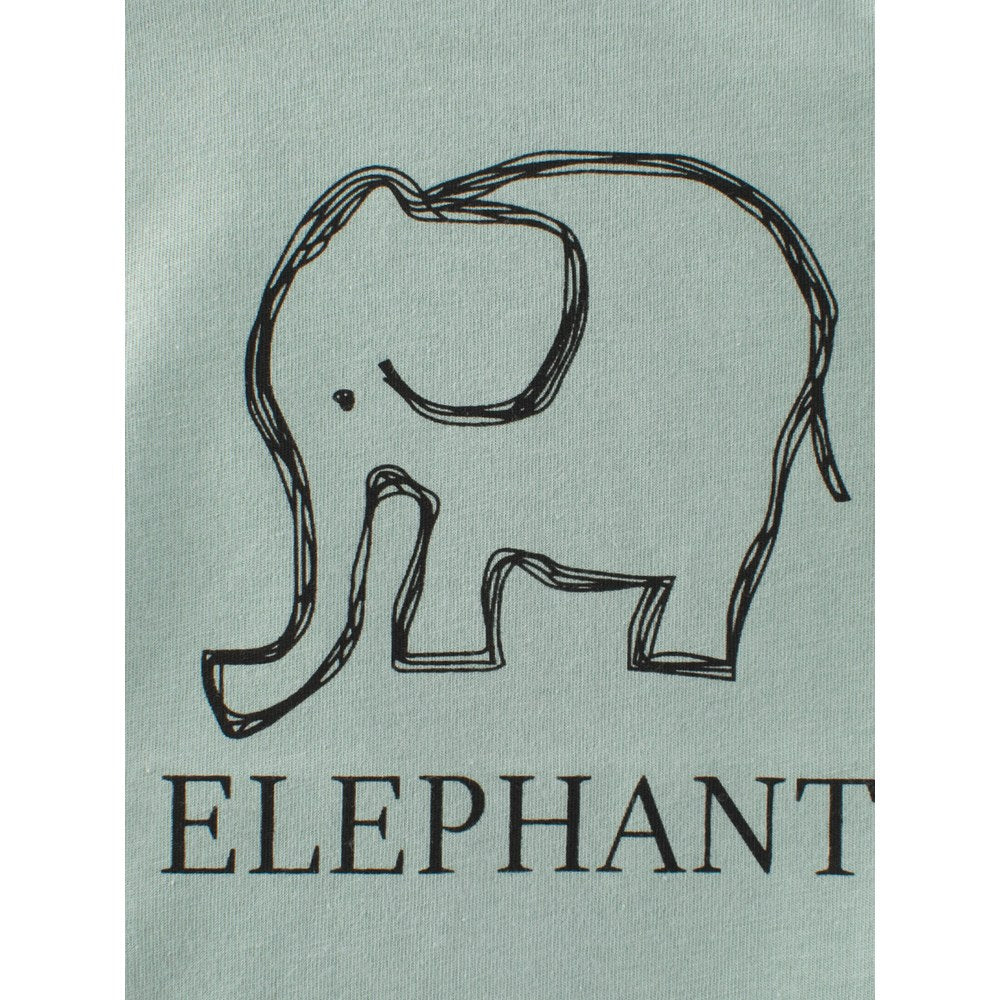 KIDS Unisex Elephant Pattern Color Patchwork T-shirt in European and American Style
