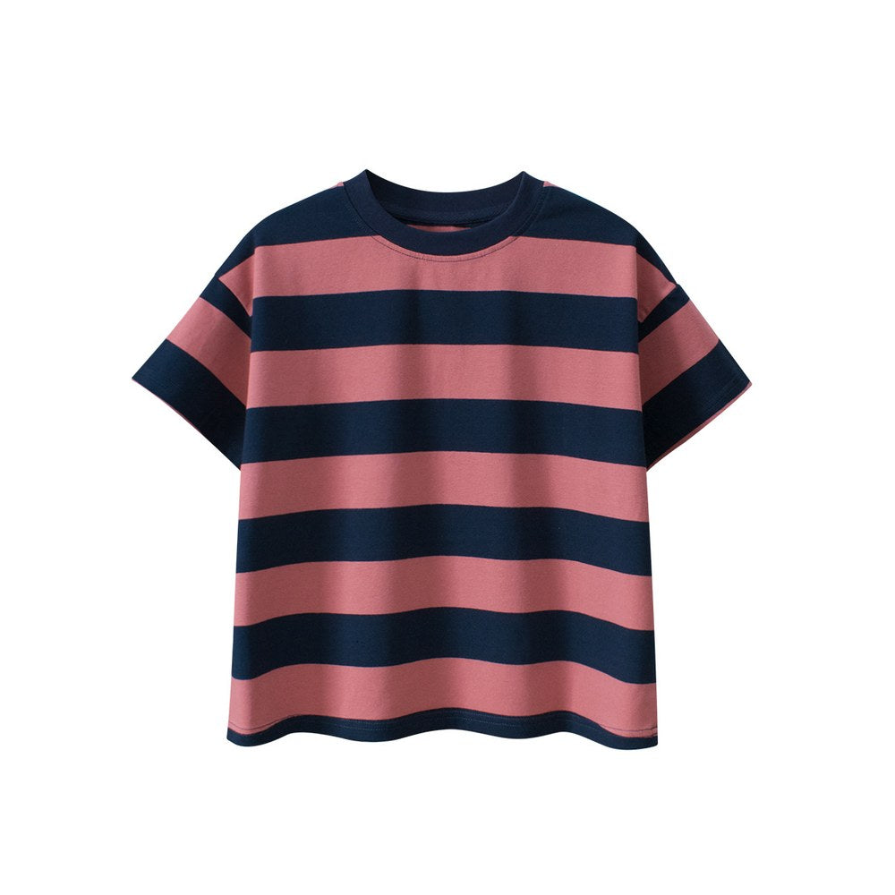 Children Boys' Casual Striped Short Sleeves T-shirt in European and American Style