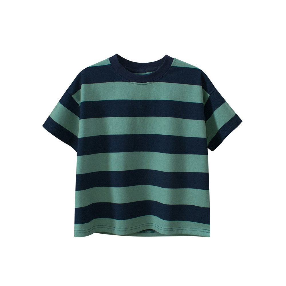 Children Boys' Casual Striped Short Sleeves T-shirt in European and American Style