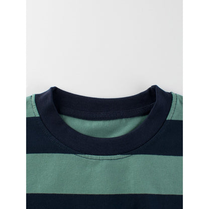 Children Boys' Casual Striped Short Sleeves T-shirt in European and American Style