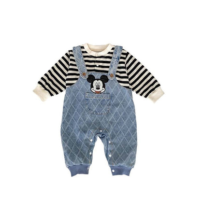 Baby Striped and Argyle Pattern Cartoon Cute Rompers