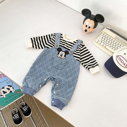 Baby Striped and Argyle Pattern Cartoon Cute Rompers