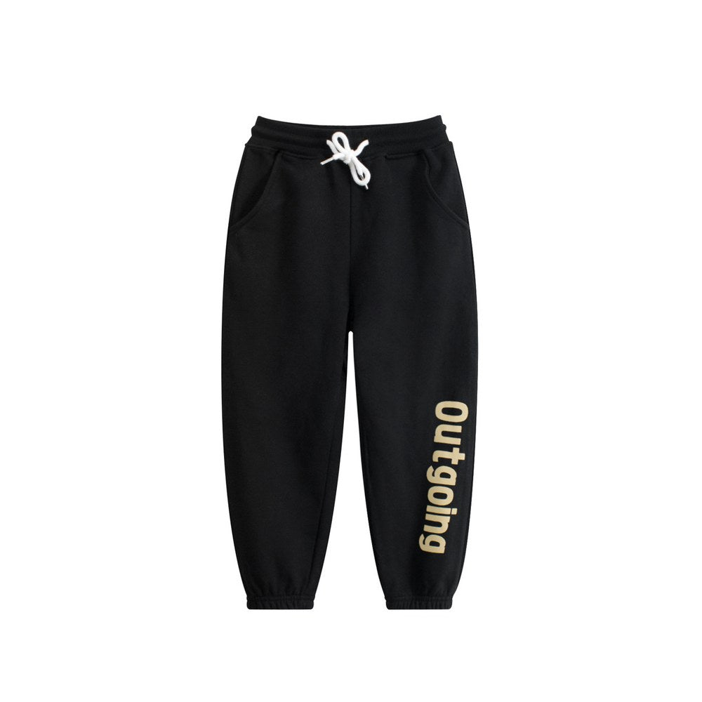 Modern Casual Boys Versatile Letters Printed Sportswear Pants