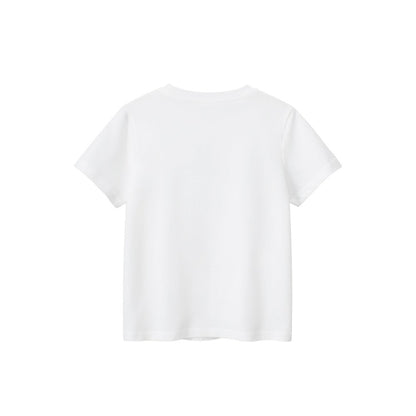 Boys' Tick Logo and Letters Print T-shirt in European and American Style