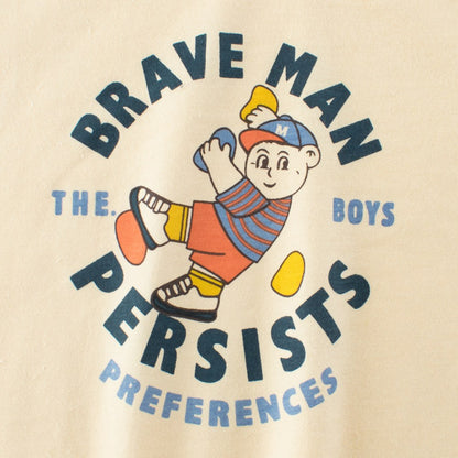 Girls' Cartoon and Letters Print T-shirt in European and American Style