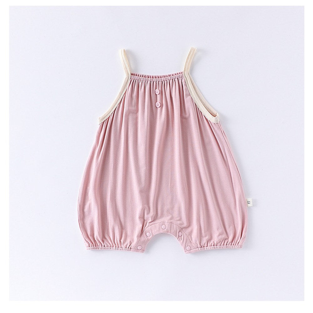 Baby Unisex Sleeveless Plain Rompers Bodysuits
