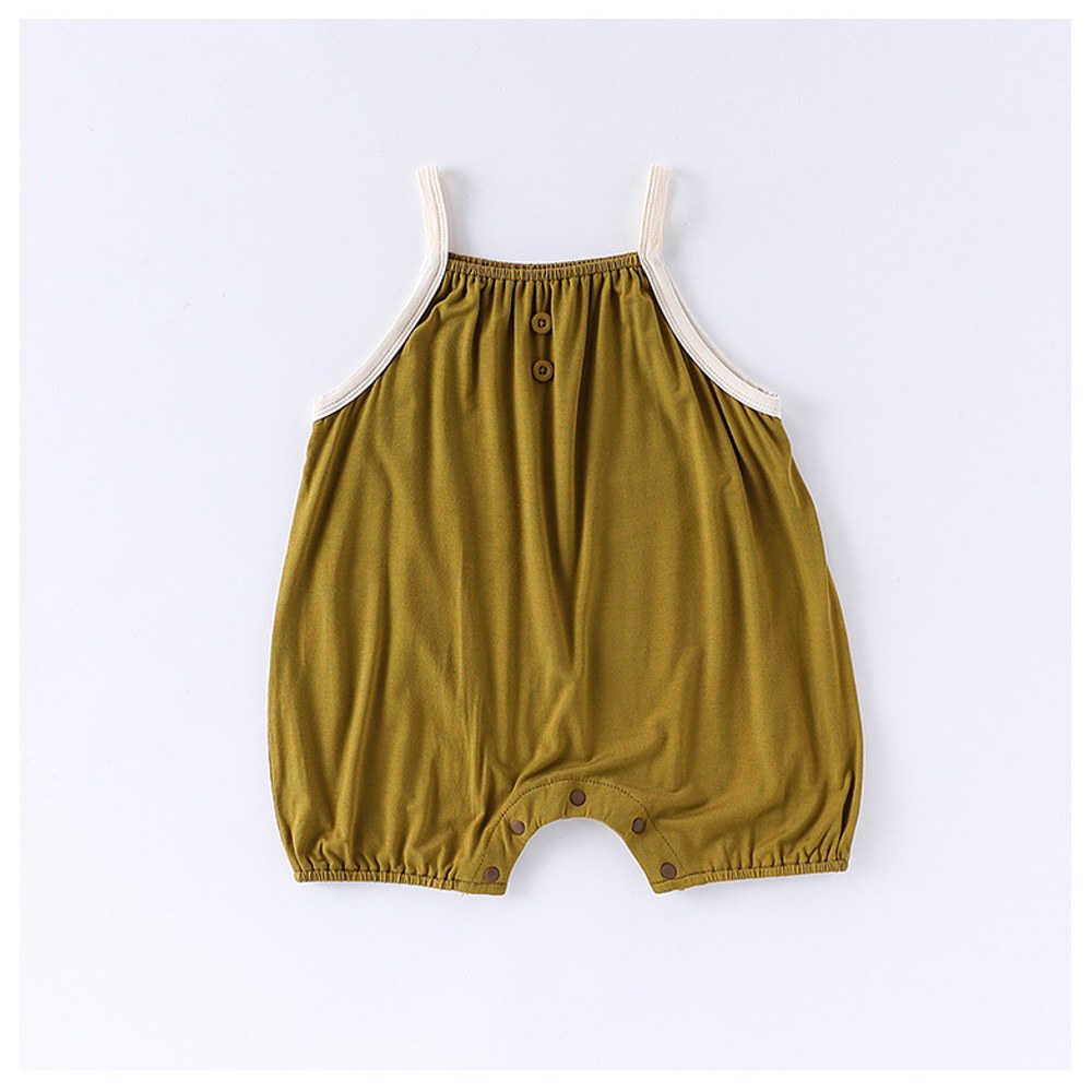 Baby Unisex Sleeveless Plain Rompers Bodysuits