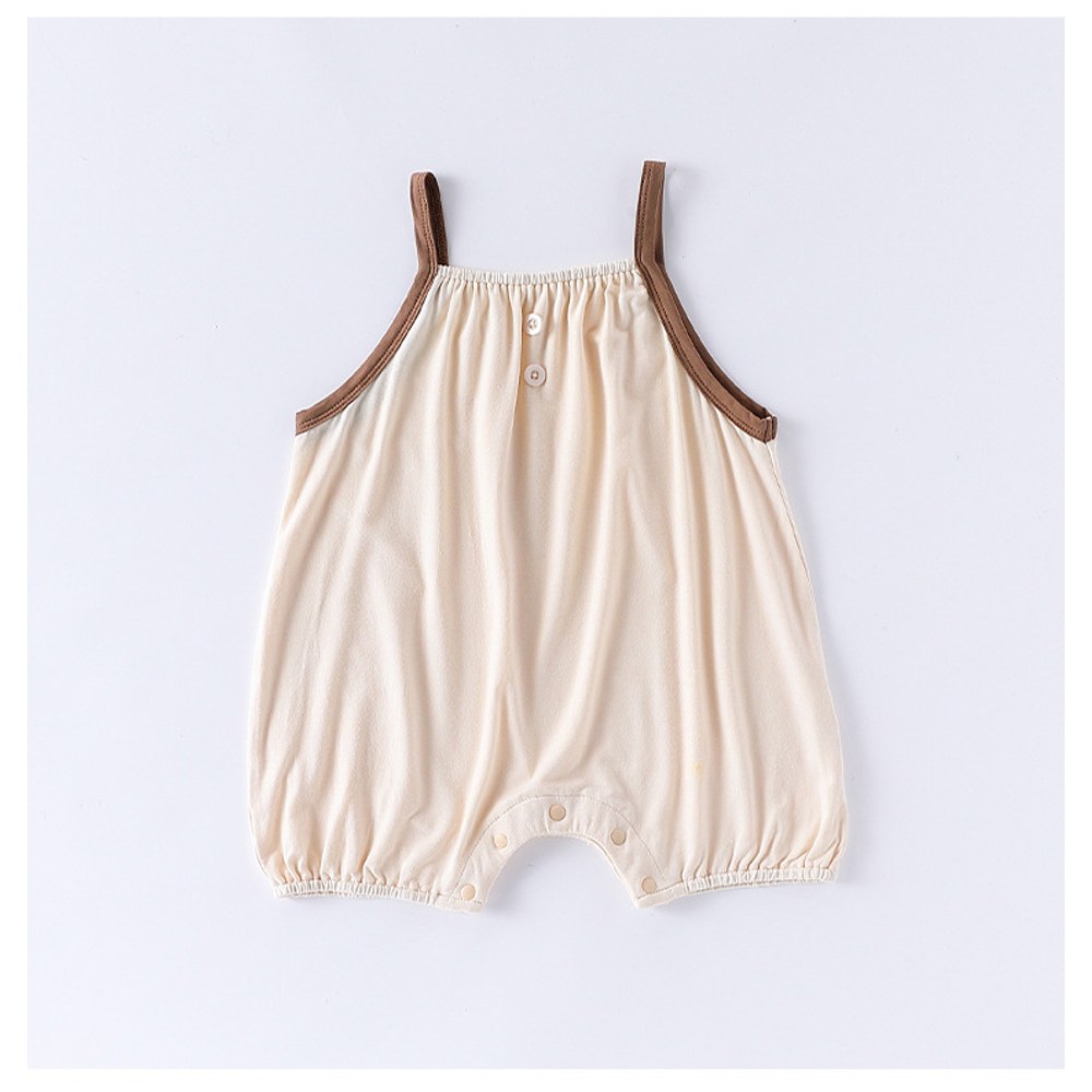 Baby Unisex Sleeveless Plain Rompers Bodysuits