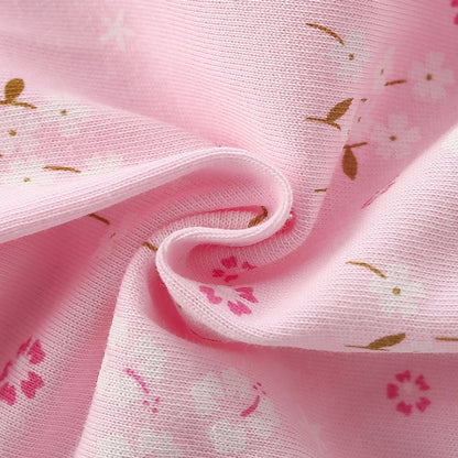 Baby Kids Insects Butterfly and Bee Pattern T-shirt and Pink Floral Shorts 2-Piece Clothing Set for Girls