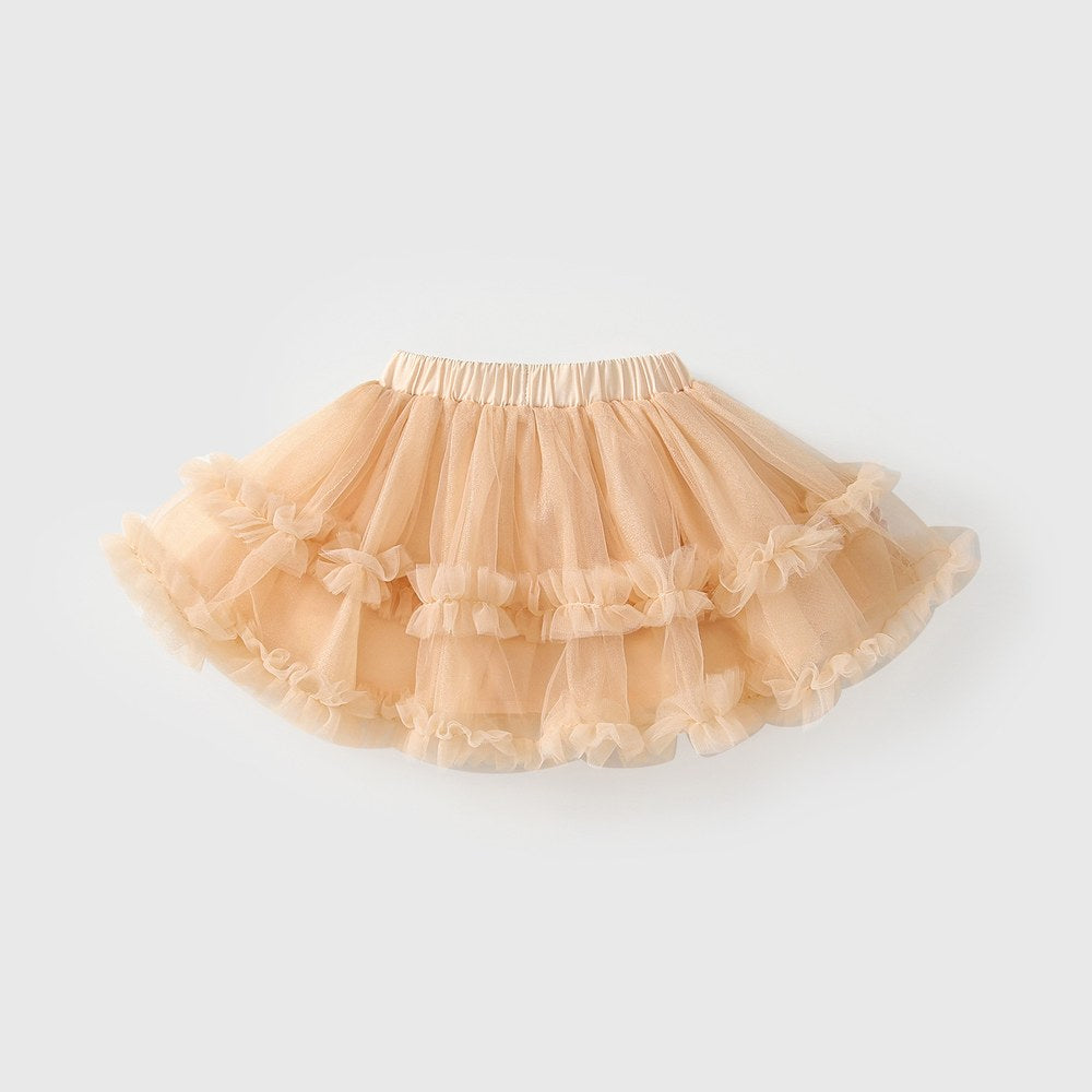 Baby Kids Girls Apricot Tulle Skirt