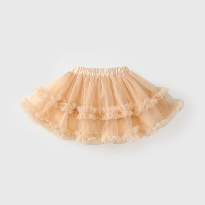 Baby Kids Girls Apricot Tulle Skirt