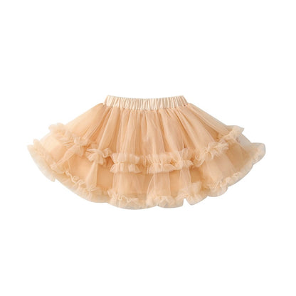 Baby Kids Girls Apricot Tulle Skirt