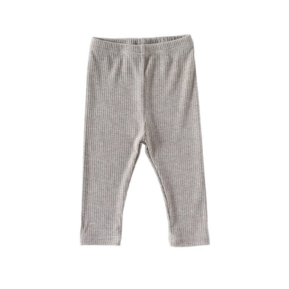 Baby Unisex Long Sleeves Casual Plain Crew Neck Bodysuit and Pants 2-piece Clothing Sets