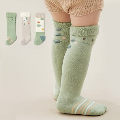 Baby Unisex Breathable Cute Cartoon Pattern Stockings 1 Lot=3-Pair Set