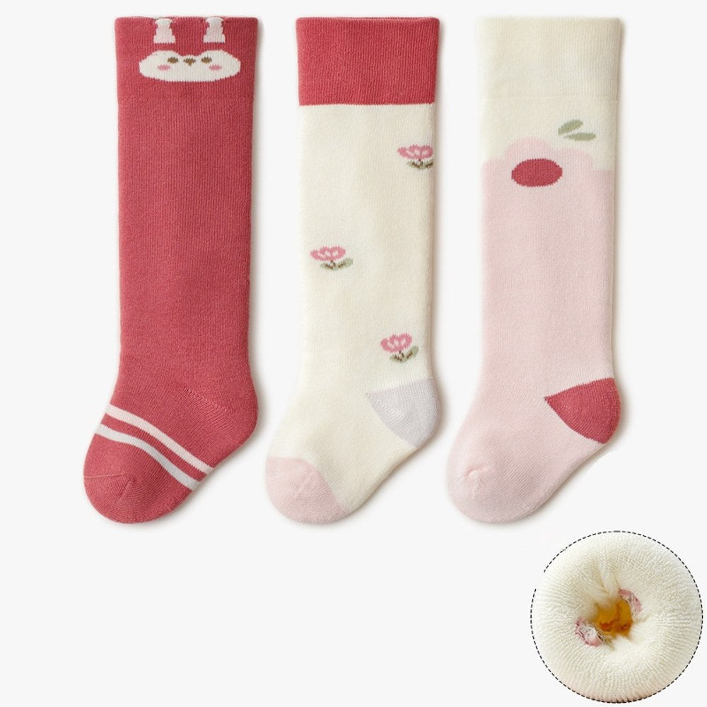 Baby Unisex Breathable Cute Cartoon Pattern Stockings 1 Lot=3-Pair Set