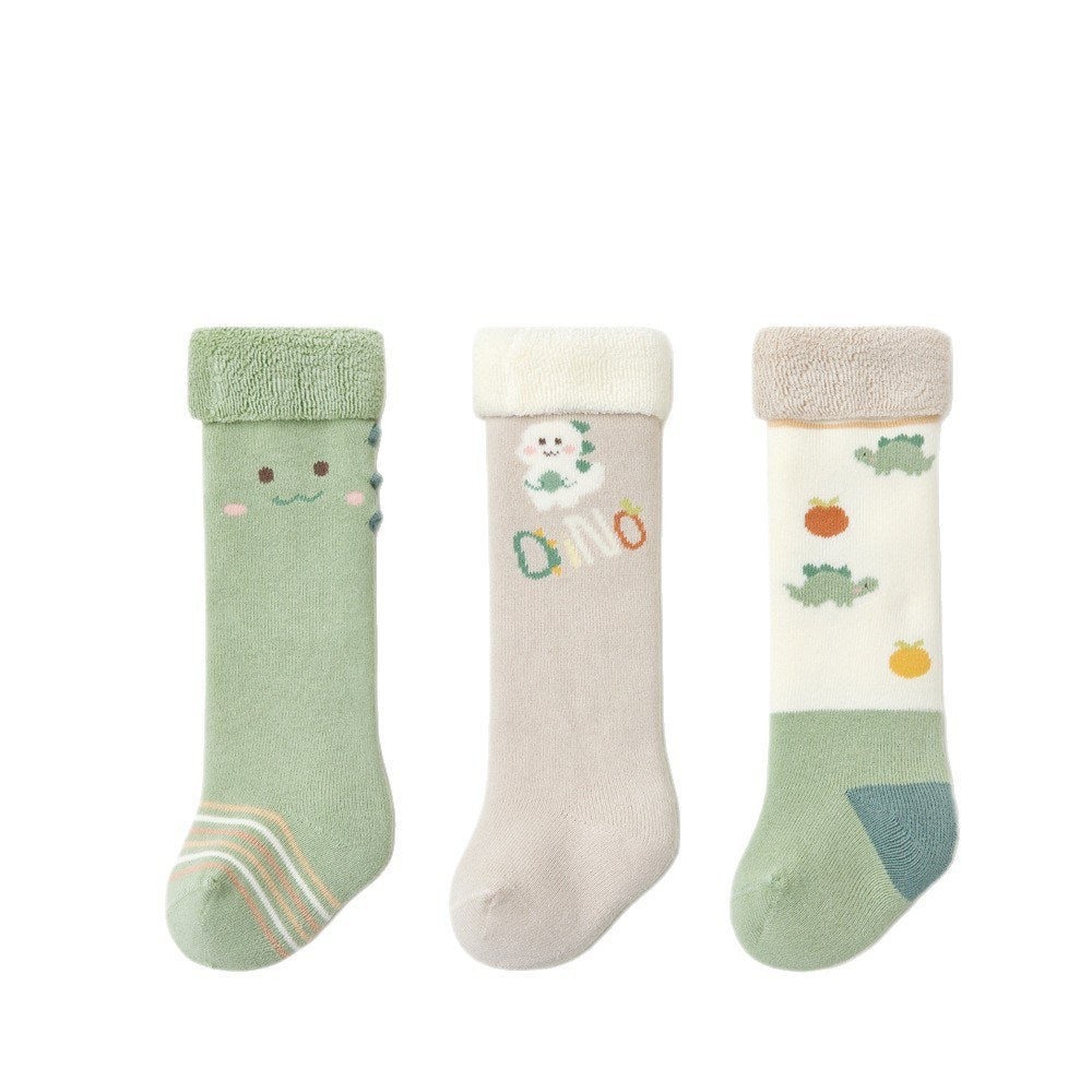 Baby Unisex Breathable Cute Cartoon Pattern Stockings 1 Lot=3-Pair Set