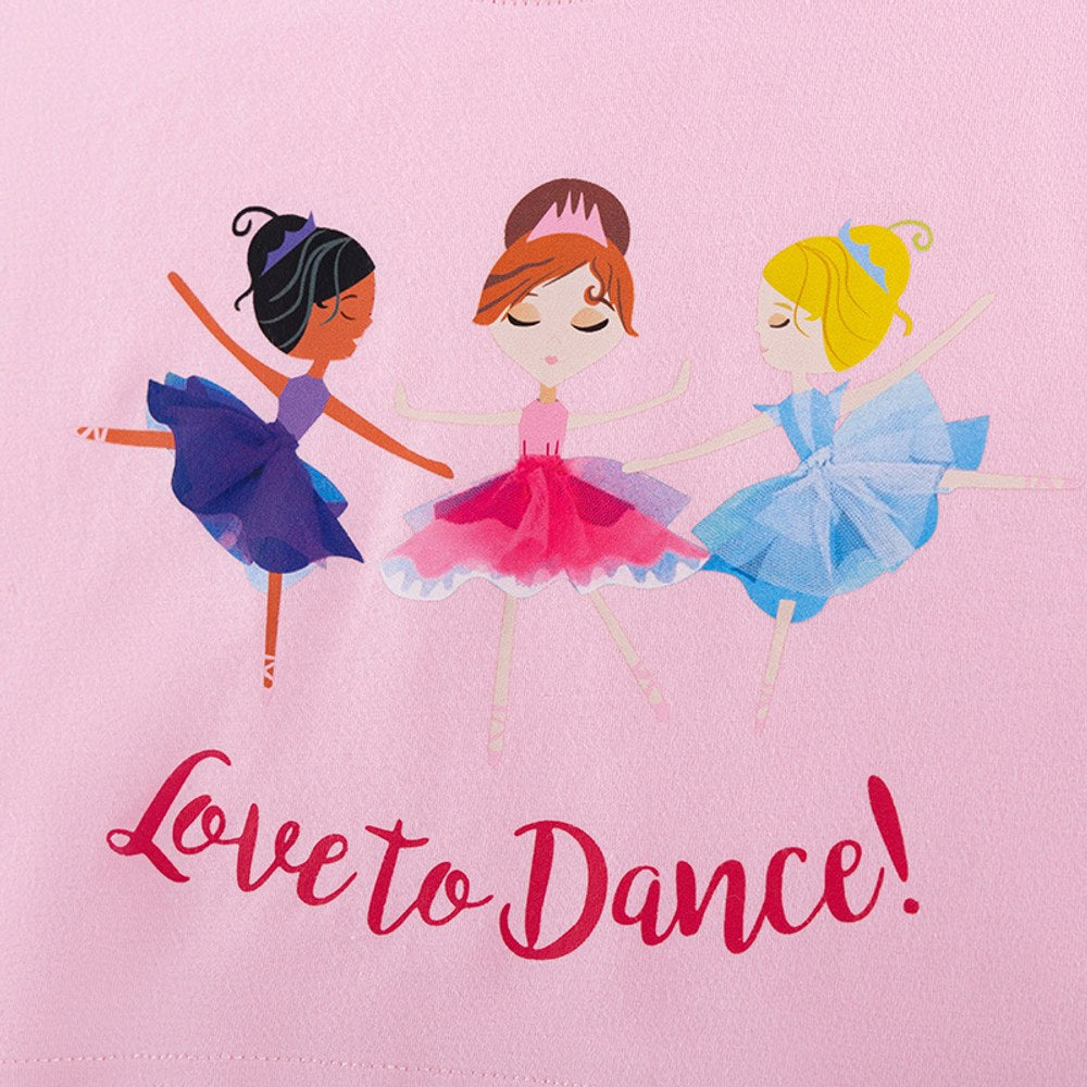 Baby Kids Girls Short Sleeves Cartoon Pattern T-shirt and Tulle Skirt 2-Piece Clothing Set