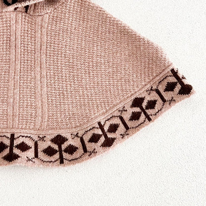 Baby Kids Unisex Vintage Knitted Cape Shawl